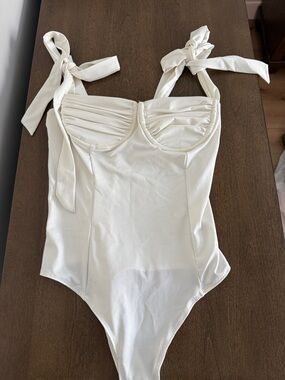 Tie-shoulder bodysuit